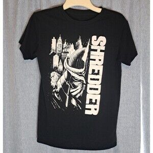 Teenage Mutant Ninja Turtles T-Shirt Mens Small Shredder Black Graphic TMNT Tee